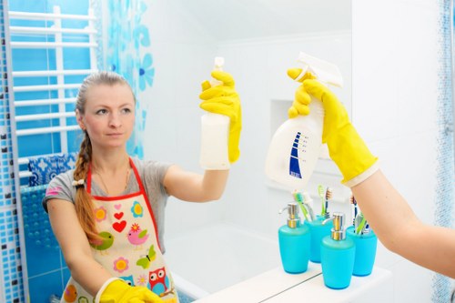 Professional hard floor cleaning in a Docklands interior
