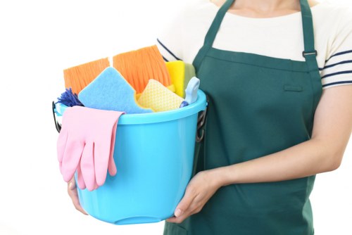 After builders cleaning in Docklands for a renovated apartment