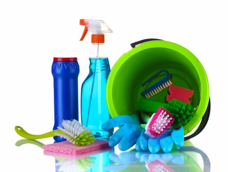 Professional cleaners working in a modern Docklands apartment interior