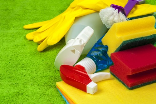 Professional upholstery cleaning service on a fabric chair